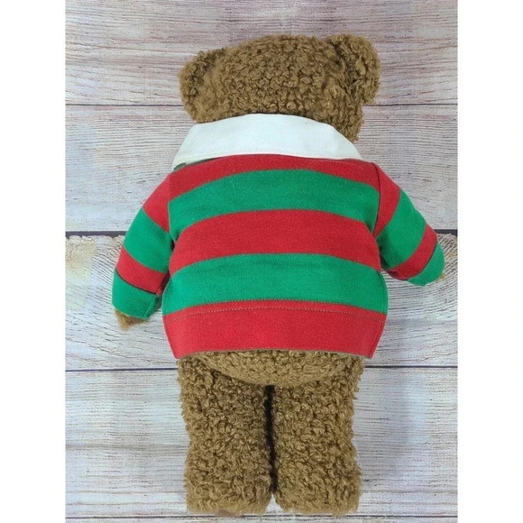 Ralph Lauren Plush Teddy Bear Stuffed Animal Toy Rugby Shirt Red Green 13" 2005 - Picture 4 of 7